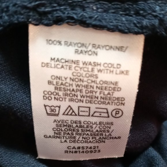 NWT LOFT Polk Dot SS Navy Blouse Soft Rayon - Picture 8 of 9